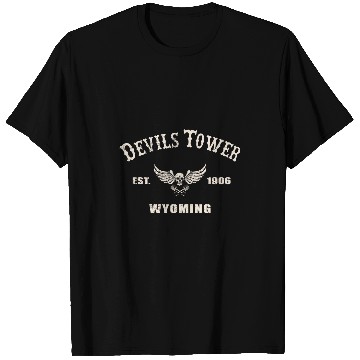 Discover Devils Tower Wyoming Motorcycle Biker T-Shirts