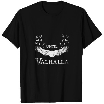 Discover Til Valhalla Tee for men Until Valhalla Viking Odins Raven T-Shirts