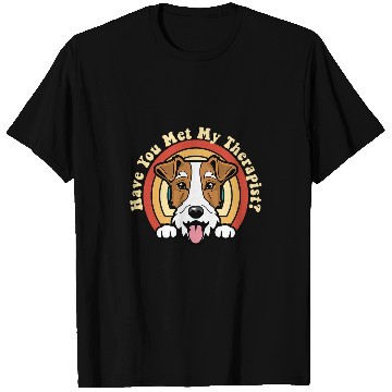 Discover Emotional Support Therapy Dog Wire Fox Terrier Breed Retro T-Shirts