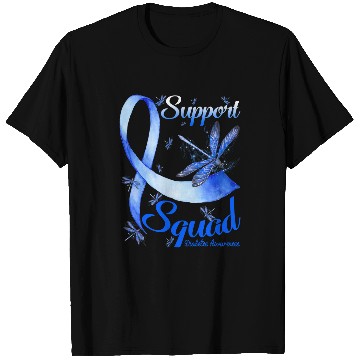 Discover T1D Warrior Support Squad diabetess Awareness Dragonfly T-Shirts