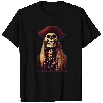 Discover Smug Smiling Hyperdetailed Pirate Skeleton T-Shirts