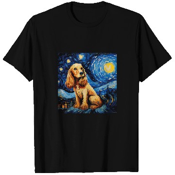 Discover Cocker Spaniel Starry Night For Dog Mom Dog Dad T-Shirts