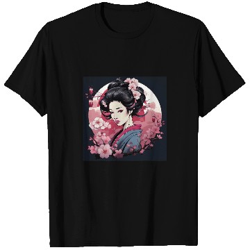 Discover Elegant Geishas Journey Japan Vector T-Shirts