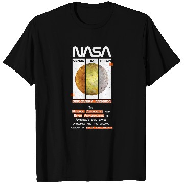 Discover Lacrosse Gift NASA Mission Venus Io Triton Worm Logo T-Shirts