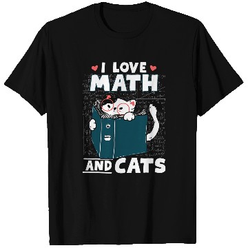 Discover Math Nerd Math Teacher Cat Lover I Love Math And Cats T-Shirts