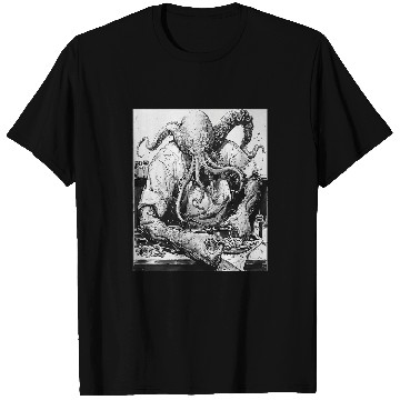 Discover Cthulhu Chef Line Cook Sea Captain In Kitchen Galley Art T-Shirts