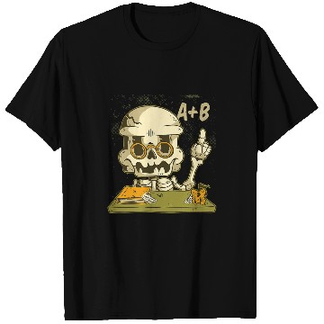 Discover Teacher Skeletons Math Halloween Back to School T-Shirts