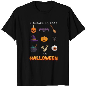 Discover Scary Pumpkin Skull Spider Bat Witch Funny Halloween Creepy T-Shirts