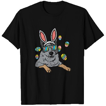 Discover Heeler Bunny Ears Glasses Easter Eggs Australian Cattle Dog T-Shirts