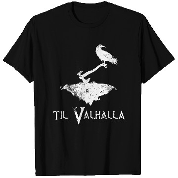 Discover Til Valhalla   for men Until Valhalla Viking Odins Raven T-Shirts