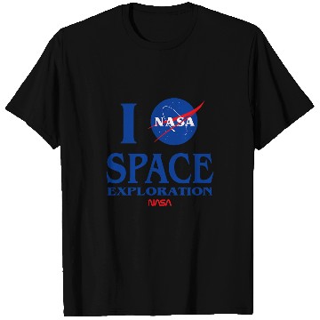 Discover Lacrosse Gift NASA space exploration Insignia Worm Logo T-Shirts