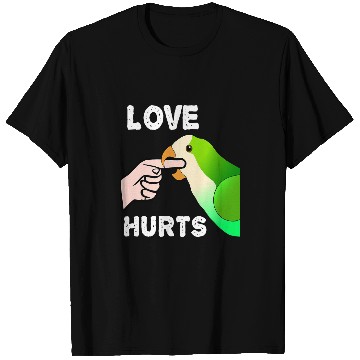 Discover Love Hurts Quaker Parrot Monk Parakeet Biting Finger T-Shirts