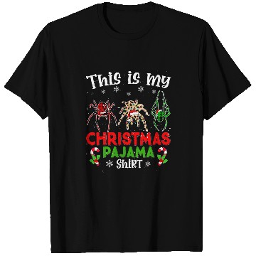 Discover This Is My Christmas Pajama Spider Animals Leopard Plaid T-Shirts