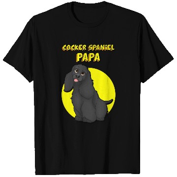 Discover Cocker Spaniel Papa Black Cocker Spaniel Dog Father T-Shirts