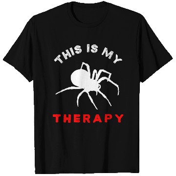 Discover This Is My Therapy Arachnophobia Spider Disgust Psychologist T-Shirts