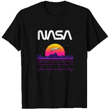 Discover Lacrosse Gift NASA Futuristic Space Shuttle Worm Logo T-Shirts