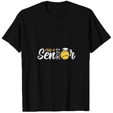 Discover Senior Class Of Graduation Softball Player Men Boys T-Shirts