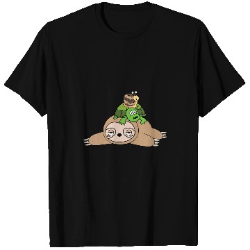 Discover Turtle with Snail 2Sloth Lazy Chill Nap Yoga T-Shirts