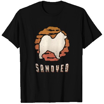 Discover Dog Samoyed vintages Retro Classic Dog Sunset T-Shirts