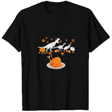 Discover roasted Turkey TRexs Evolution Poultry Fall turkey pilgrim T-Shirts