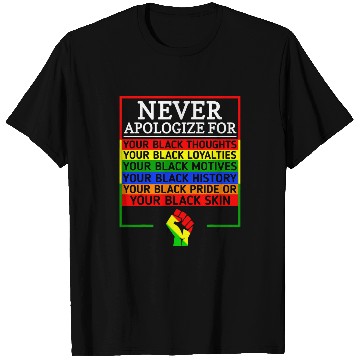 Discover Never Apologize For Your Blackness Black History Month 4 T-Shirts
