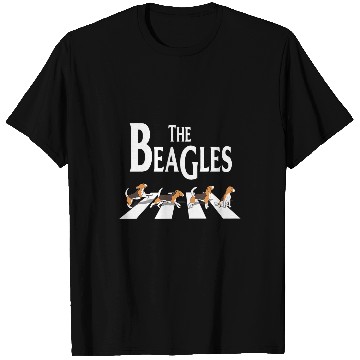 Discover Four Dogs Beagle Crossing Graphic The Beagless Cute Pet T-Shirts