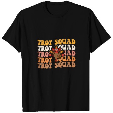 Discover Retro Groovy Turkey Trot Squad Thanksgiving Turkey Runner 21 T-Shirts