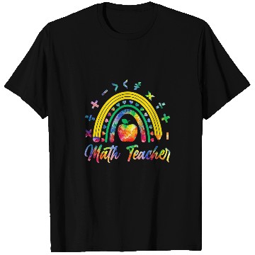Discover Math Teacher Matching Teacher Teaching Tie Dye Rainbow Lover T-Shirts