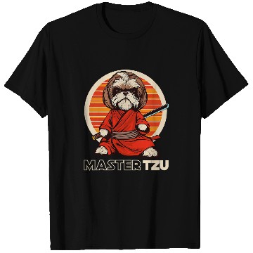Discover Master Tzu Ninja Shih Tzu Samurai Dog Anime T-Shirts