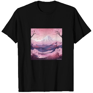 Discover Soft Symphony Peaks Pastel Blossom Ballet on Mountain Canva T-Shirts