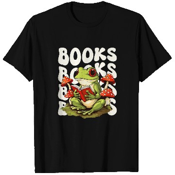 Discover Frog Reading A Book T-Shirts