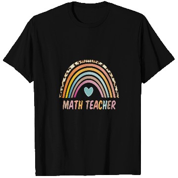 Discover Math Teacher Rainbow  Leopard Back To School T-Shirts