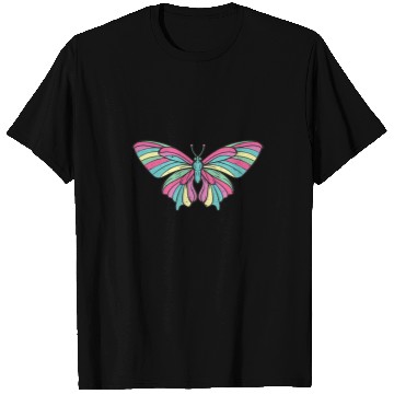 Discover Pastel Butterfly Moth Lavender Blue Yellow Mint Green Pink T-Shirts