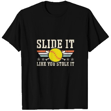 Discover Slide it Stole it Softball Player Team Game Day T-Shirts