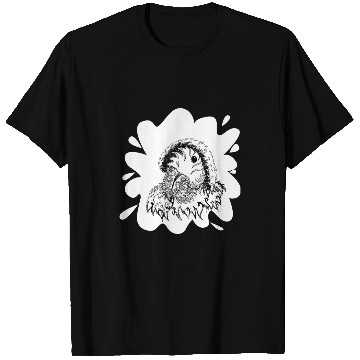 Discover Patterned exotic parrot artwork black and white Mehndi 21 T-Shirts