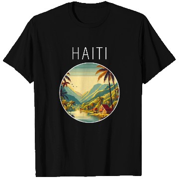 Discover Haiti scenery Art Deco T-Shirts