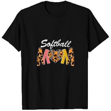 Discover Softball Mom Leopard Print vintages Mothers Day T-Shirts