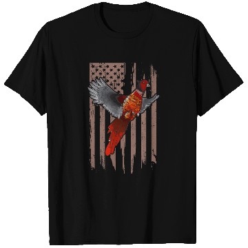 Discover Pheasant Bird Hunting American Flag T-Shirts