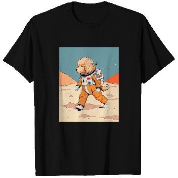 Discover Goldendoodle Mars Funny Dog Astronaut T-Shirts