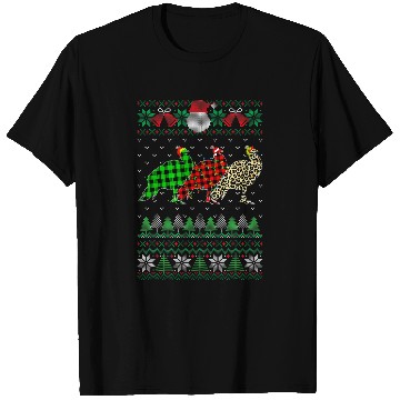 Discover Peacock Ugly Christmas Red Plaid Leopard xmass Animals T-Shirts