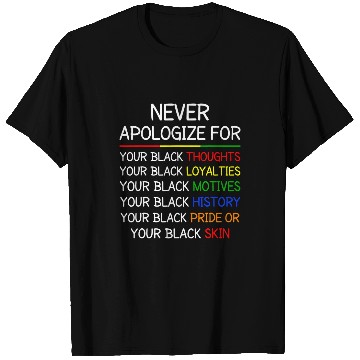 Discover Never Apologize For Your Blackness Black History Month 3 T-Shirts