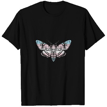 Discover Trans Pride Flag Transgender Hawk Moth LGBT  Emo Goth T-Shirts