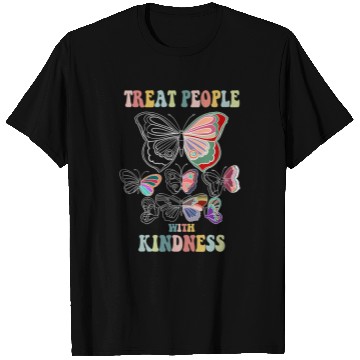 Discover Treat People With Kindness Butterfly 21 T-Shirts