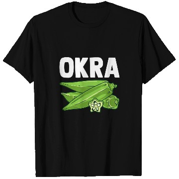 Discover Lacrosse Gift Okra Vegetable Food Vegetarian T-Shirts