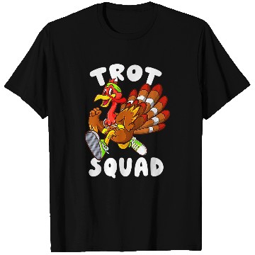 Discover Turkey Trot Squad Funny Thanksgiving Day Running Gift T-Shirts