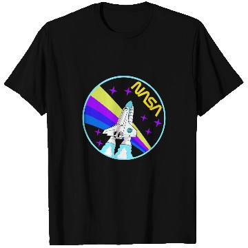 Discover Lacrosse Gift NASA Space Shuttle Worm Logo Rainbow 21 Zip T-Shirts