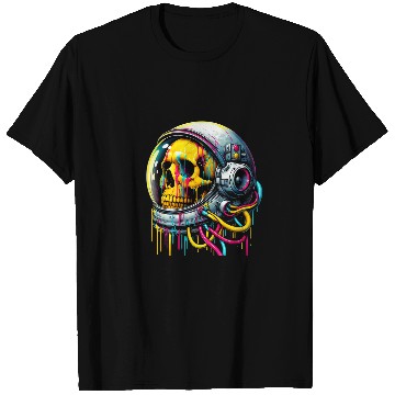 Discover Rainbow Astronaut Skull Space Lovers Cool Graphic Tee 6 T-Shirts