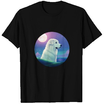 Discover Pastel Great Pyrenees Dog Aurora Sunset T-Shirts
