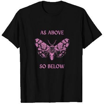 Discover Witchcraft Pink and Black As Above So Below Witch Wicca T-Shirts