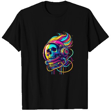 Discover Rainbow Astronaut Skull Space Lovers Cool Graphic Tee 4 T-Shirts